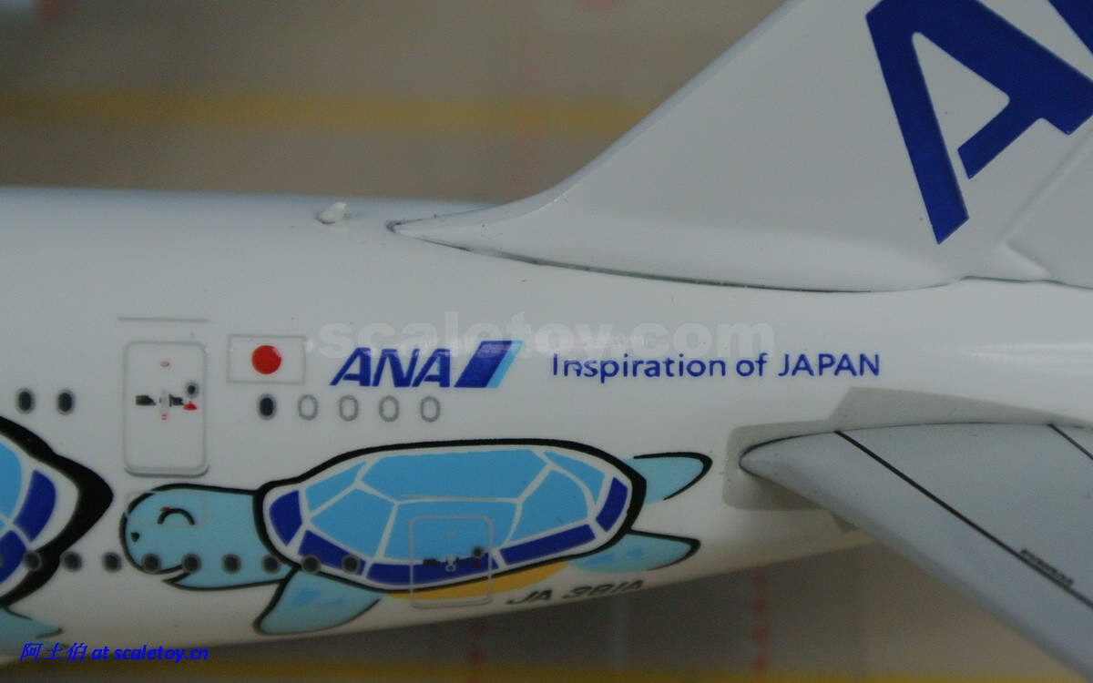 ja-381a"honu 全日空空中客车380客机模型蓝色海龟涂装 1/400比例