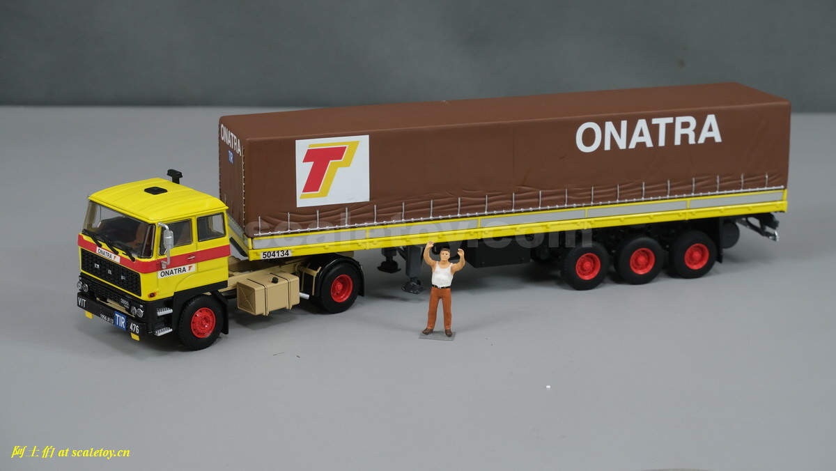 [WSI] classic: DAF 2800 4X2 with 3X CURTAIN SIDE TRAILER – ONATRA 经典车型：达夫拖头挂侧帘挂车 法国ONATRA公司