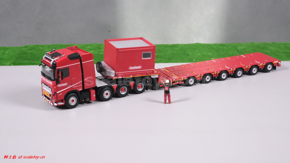 [WSI] Nooteboom Red Line; VOLVO FH5 GLOBETROTTER 8X4 with NOOTEBOOM 6X MANOOVR MPL – 10FT CONTAINER 沃尔沃拖头挂NOOTEBOOM MANOOVR半低板及10呎集装箱