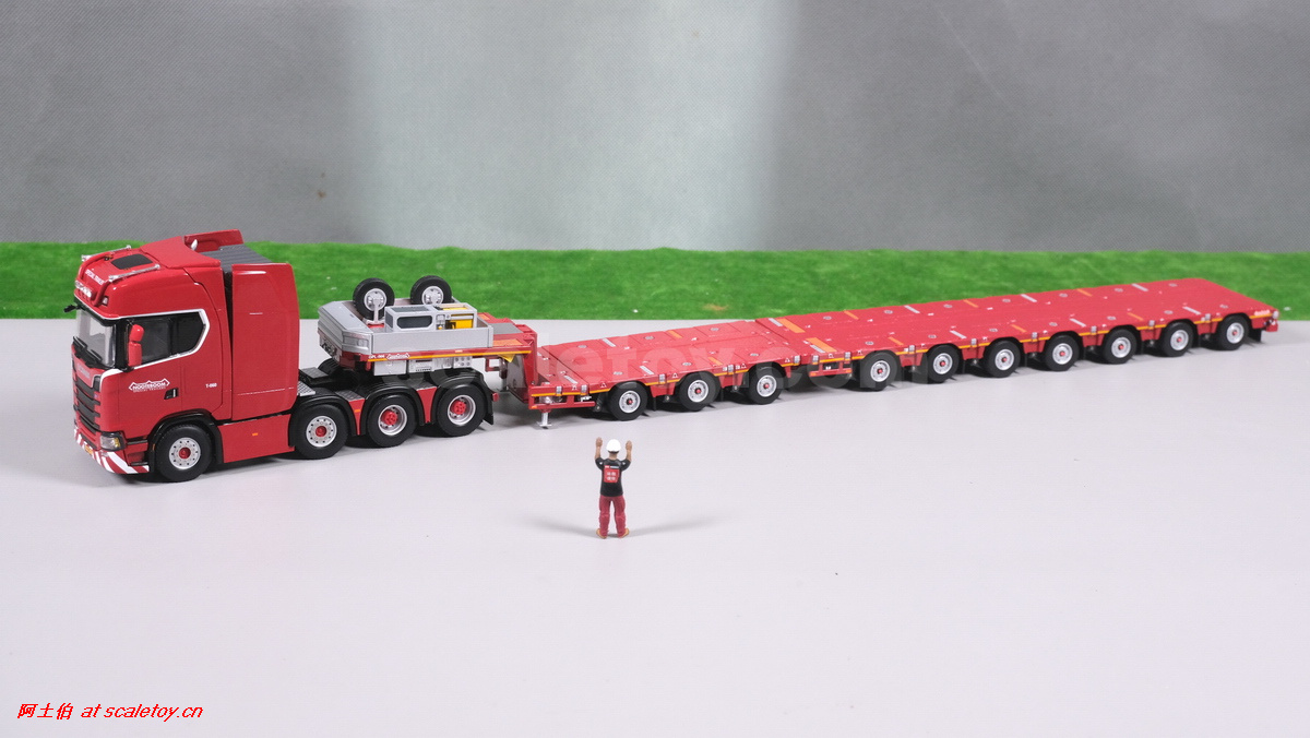 [WSI] Nooteboom Red Line; SCANIA S HIGHLINE CS20H 8X4 with NOOTEBOOM MANOOVR 3X+7X semi lowloader 斯堪尼亚拖头挂NOOTEBOOM MANOOVR 3+7轴 半低板