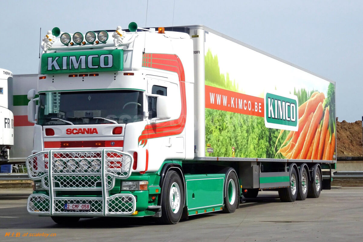 [WSI] SCANIA 4 SERIES TOPLINE 4X2 with 3x TRIDEC REEFER TRAILER – KIMCO 斯堪尼亚拖头挂冷藏车 比利时KIMCO公司