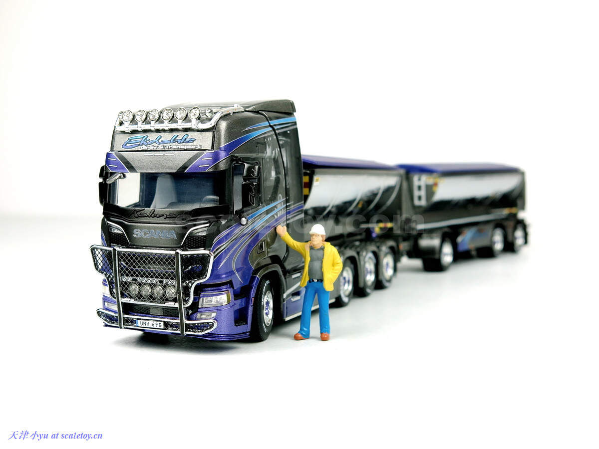 [wsi]SCANIA CR20H 8X4 拉臂钩沥青翻斗运输车模型 (Ekdahls-grav-transport涂装）
