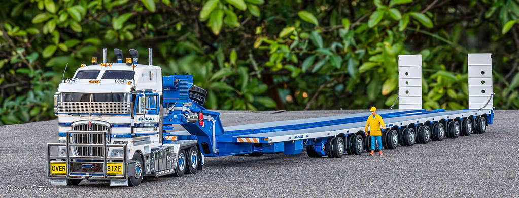 [DRAKE COLLECTIBLES] Hi Haul K200 Fat Cab with Drake Steerable Platform trailer