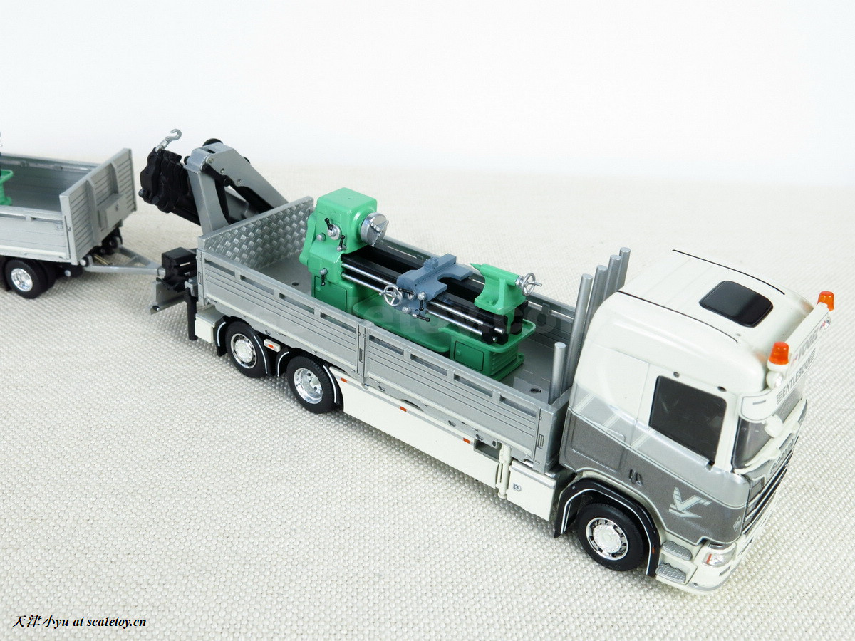 [tekno] Scania Next Gen R650-V8 Building Material Truck-Trailer + Loading Crane (Vogel Kran Transporte)